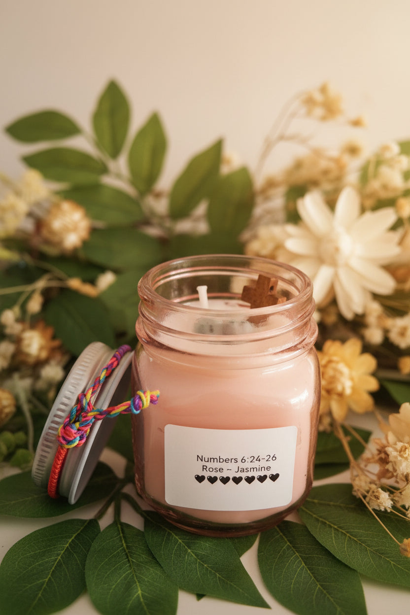 Prayer Candle Rose Jasmine 5 oz